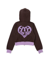 BICOLOR HEART LOGO HOODIE 