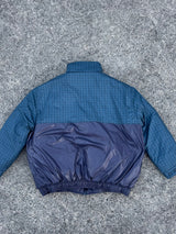 チェックのダウンジャケット 