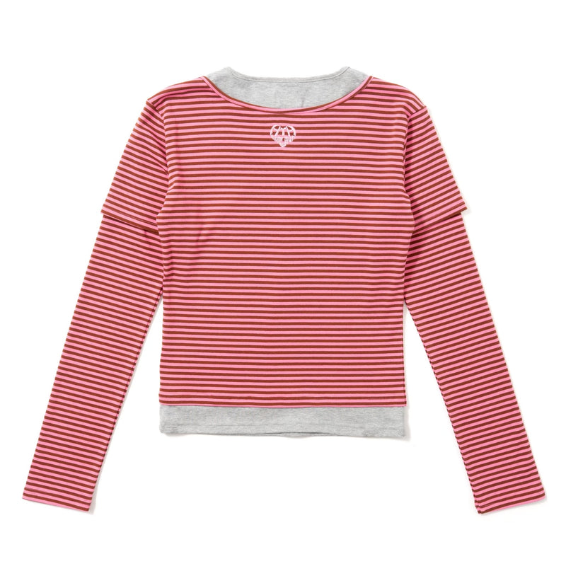 Layered border long tee