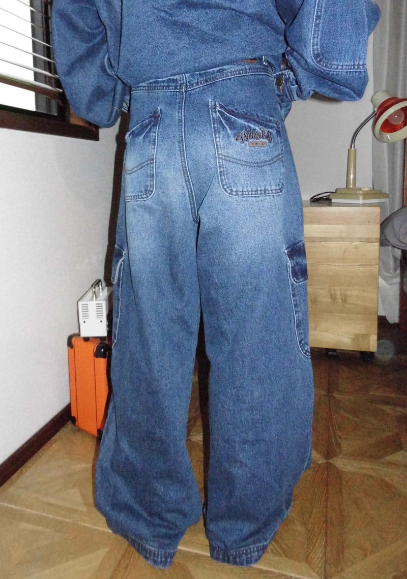 Denim Cargo Pants