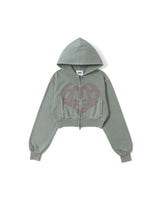VINTAGE HEART LOGO ZIP HOODIE