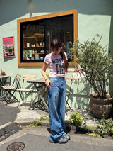 STITCH LOGO STRAIGHT DENIM PANTS