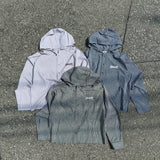 Tribal logo check hooded shirt