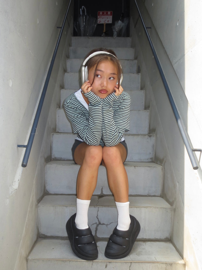 Layered border long tee