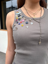 BUTTON TANK TOP