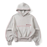 emboss heart logo hoodie