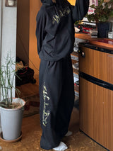 Patchwork Logo zip hoodie 