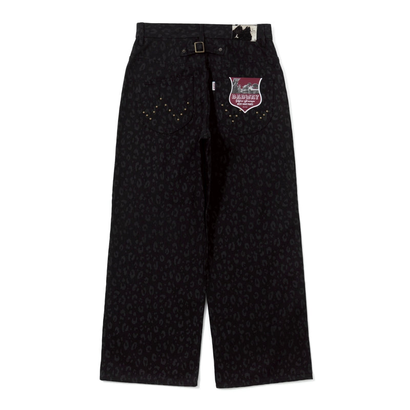 Leopard straight denim pants – YZ