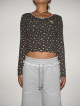 LACE TRIM RIB TOP 
