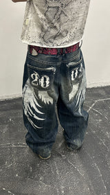 디스트로이 윙 버기 팬츠 