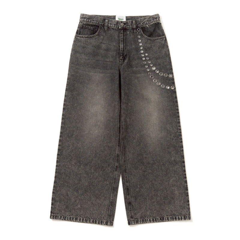 Eyelet chain denim