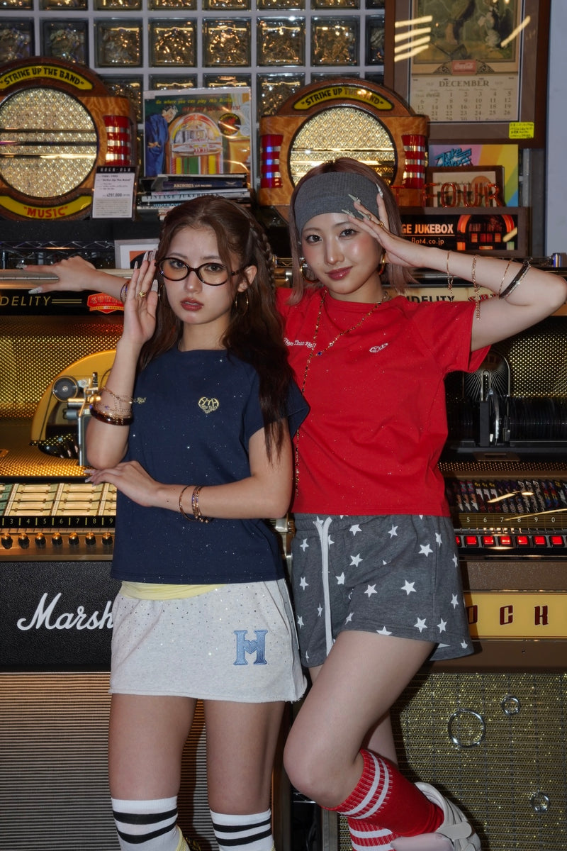 アクセサリー t.y 2 POINT LOGO GLITTER TEE – YZ