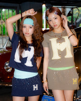 H HEART RHINESTONE TEE