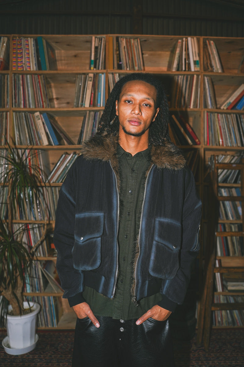 reversible fur flight jacket