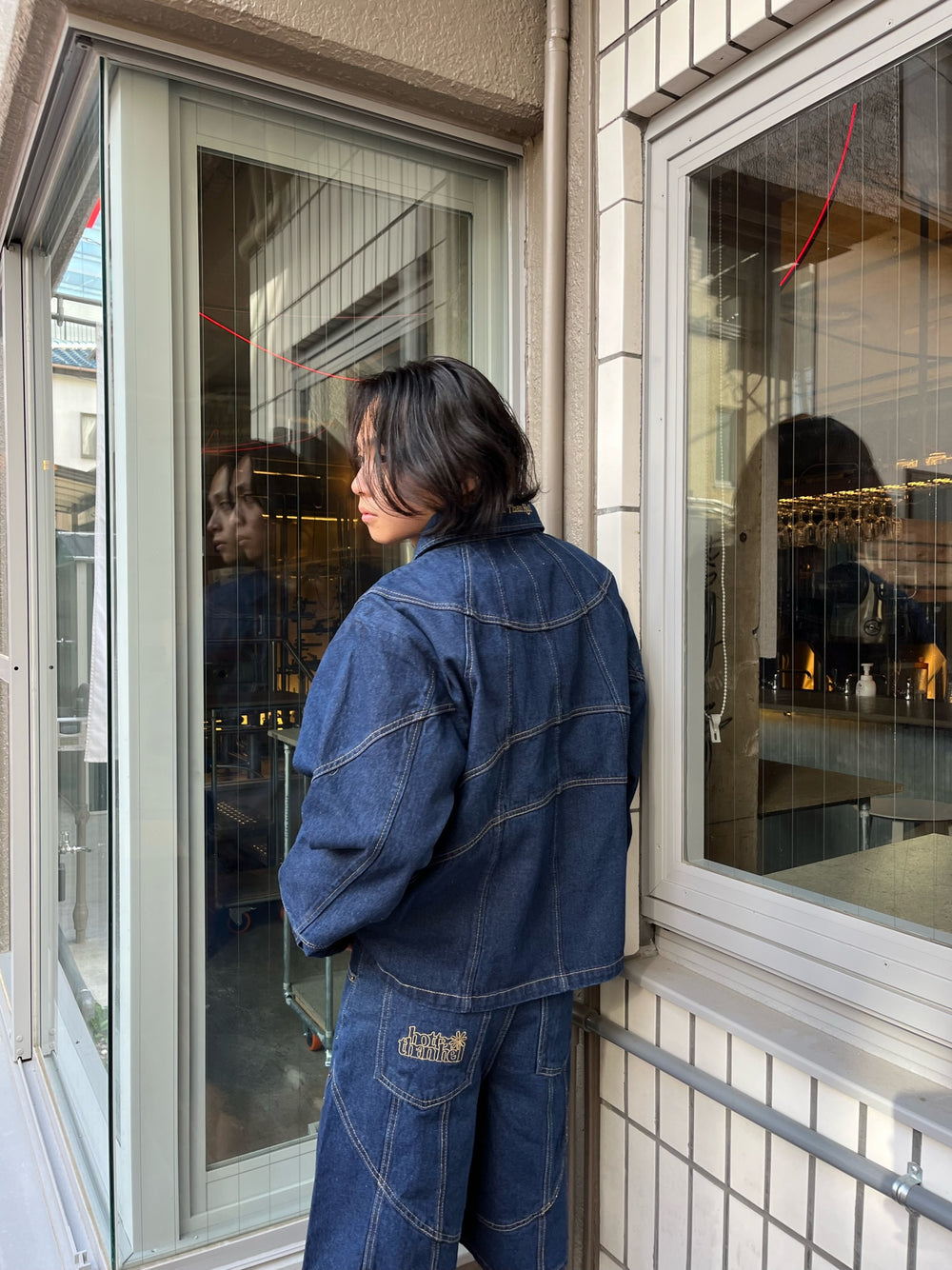 Switched denim zip blouson – YZ
