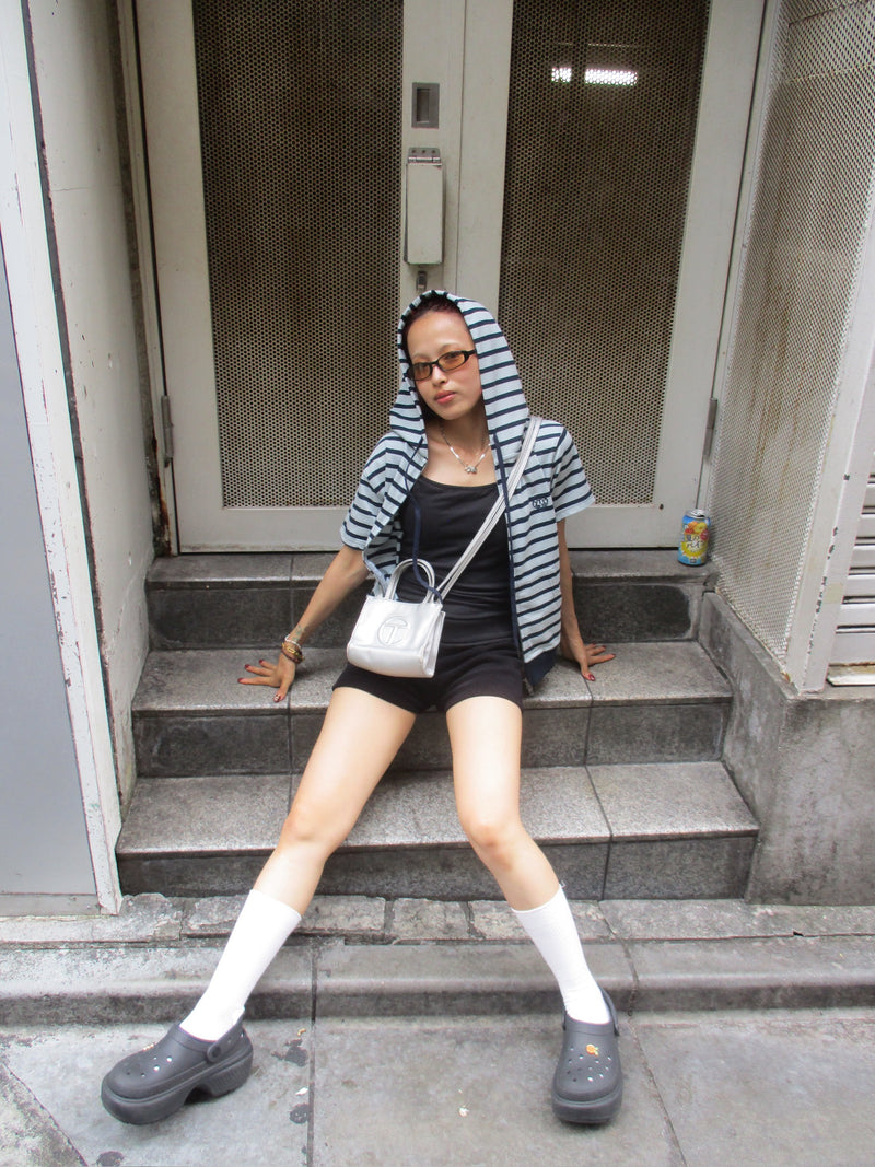 Assort Short sleeve zip hoodie