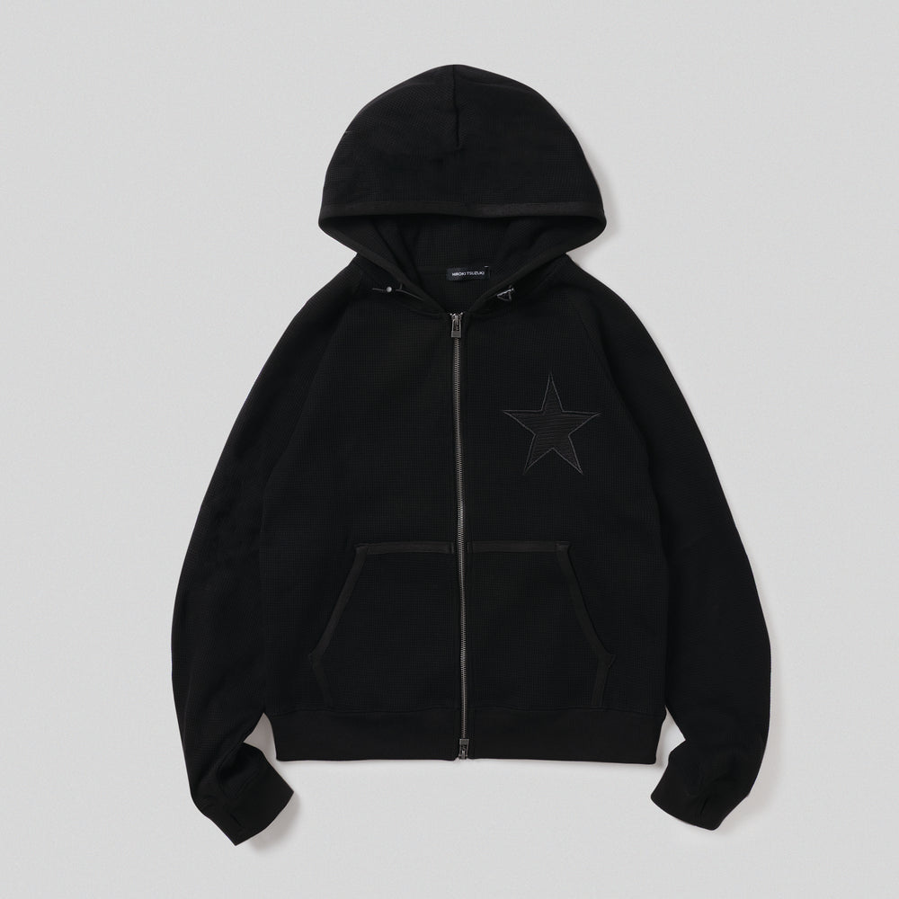 く*ゆ様 HIROKI TSUZUKI FULL ZIP HOODIE ブラック THERMAL ZIP UP HOODIE – YZ