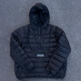 Micro Fake down Half Zip Hooded Pullover