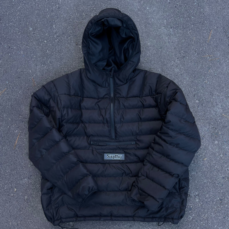 Micro Fake down Half Zip Hooded Pullover – YZ Micro Fake down Half Zip Hooded Pullover – YZ