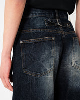 CRUSH FADE SIDE SEEM BOOTS CUT JEANS 