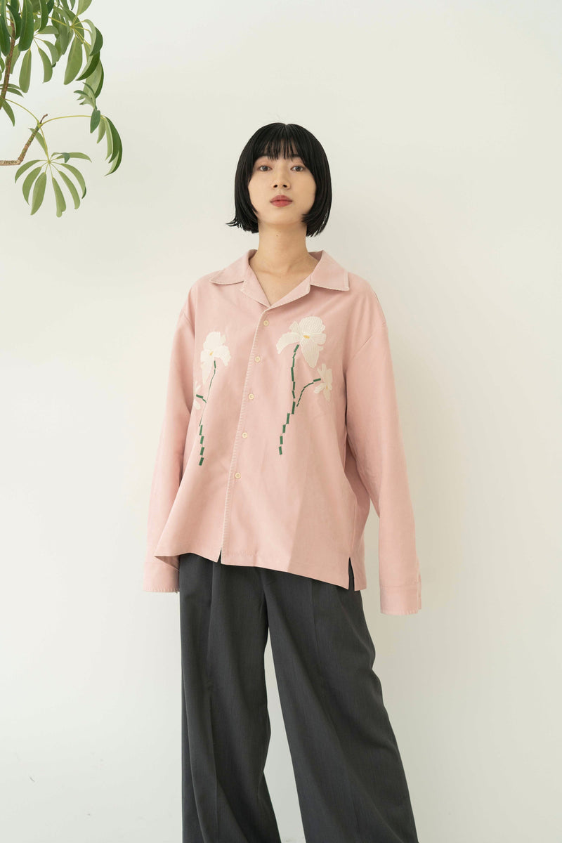 flower embroidery A/W shirts