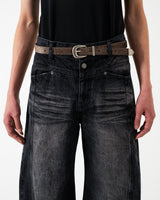 CRUSH FADE SIDE SEEM BOOTS CUT JEANS 