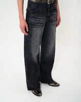CRUSH FADE SIDE SEEM BOOTS CUT JEANS 