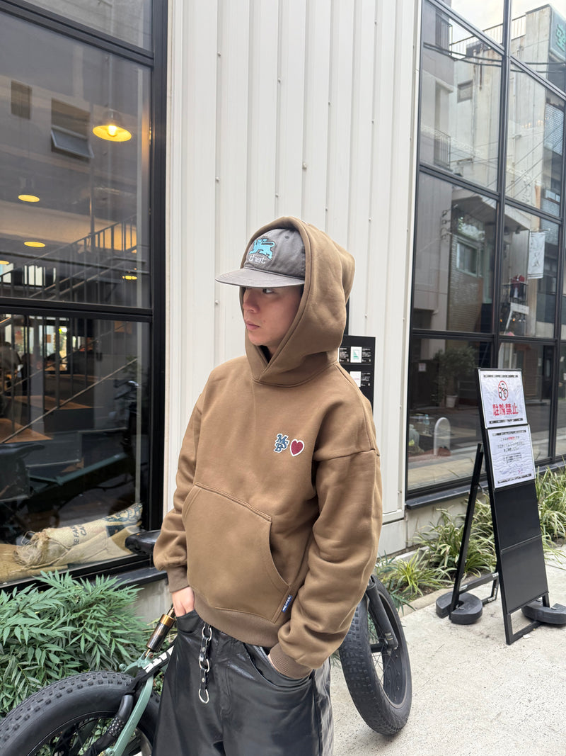 heart patch logo hoodie