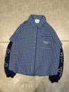 Rcross logo check layered L/S shirt 