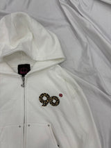 90 Logo Glitter Zip Hoodie