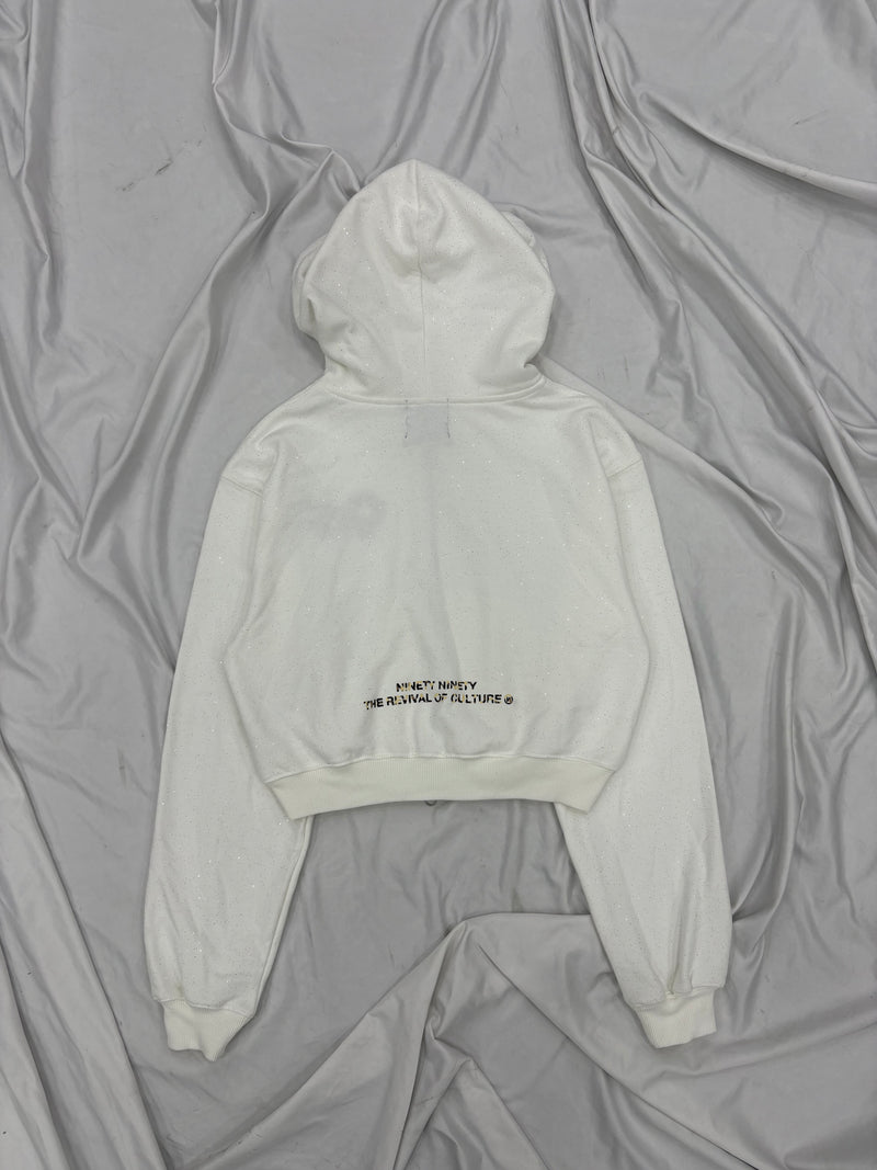 90 Logo Glitter Zip Hoodie