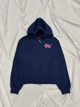 90 Logo Glitter Zip Hoodie