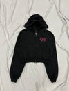 90 Logo Glitter Zip Hoodie