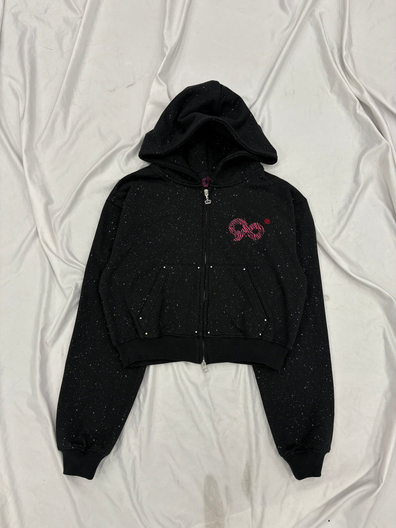 90 Logo Glitter Zip Hoodie – YZ 90 Logo Glitter Zip Hoodie – YZ