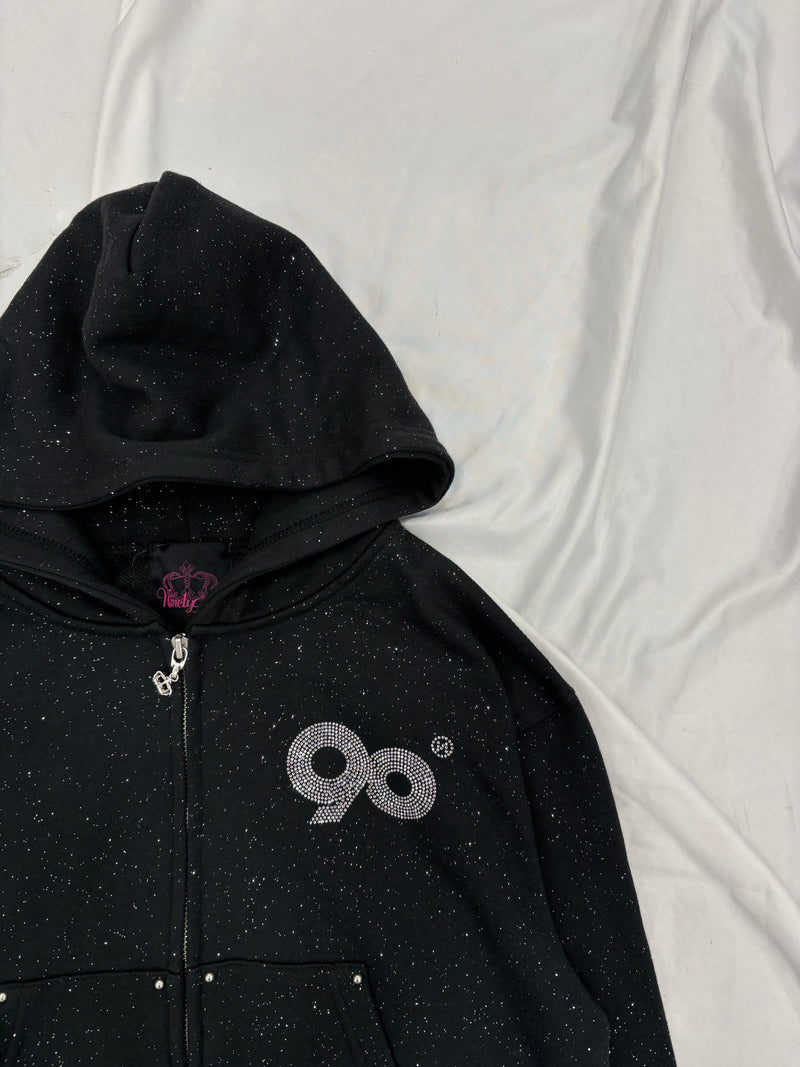 90 Logo Glitter Zip Hoodie – YZ 90 Logo Glitter Zip Hoodie – YZ