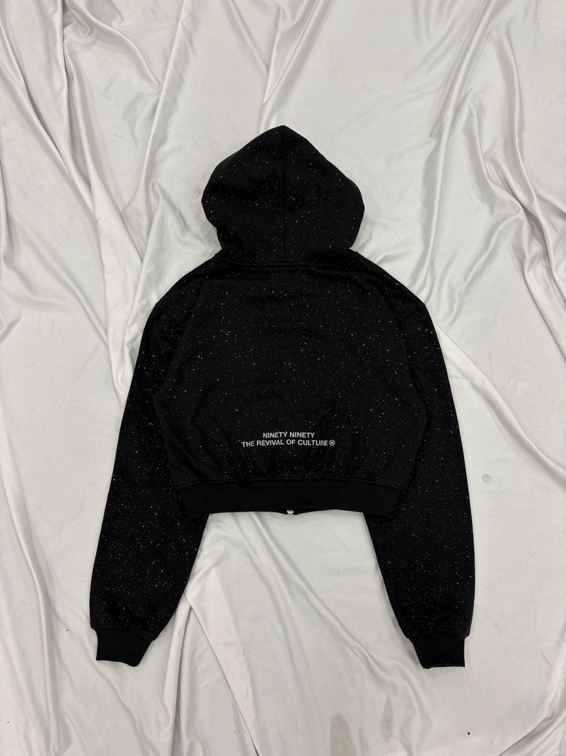 新品未使用♡ 90 Logo Glitter Light Zip Hoodie 90 Logo Glitter Light Zip Hoodie【9090girl】 – YZ