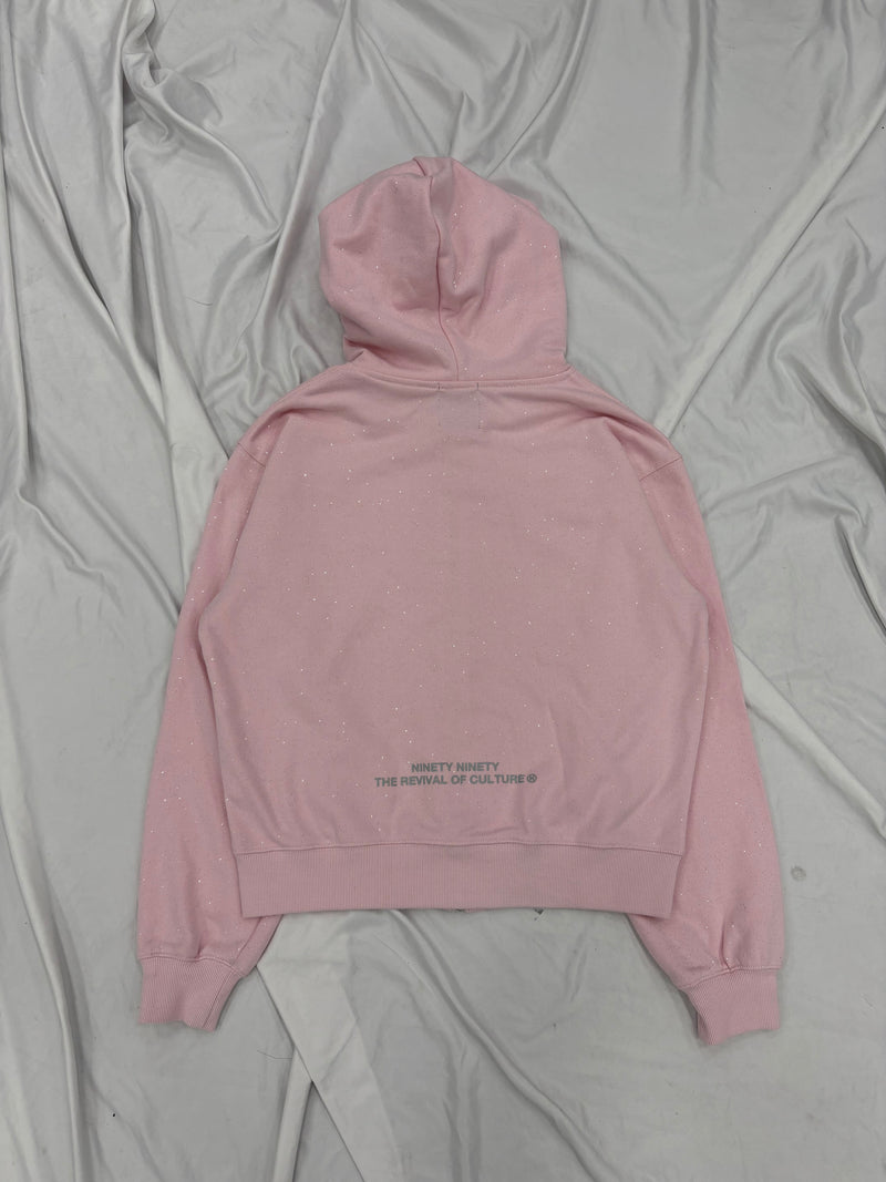 90 Logo Glitter Zip Hoodie