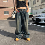 King Logo Buggy Denim Pants