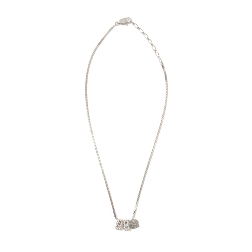 シルバーネックレス シルバー925 ハート＆王冠 ネックレス [nc024-ns063-cs053-2mm