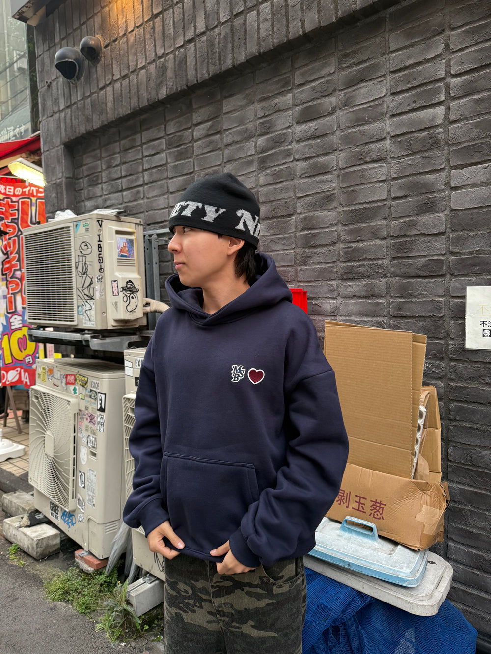 heart patch logo hoodie – YZ