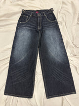 Tribal Logo Straight Denim Pants 