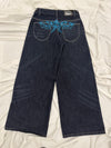Tribal Logo Straight Denim Pants 