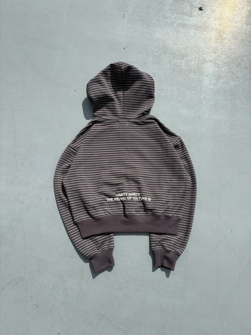 90 Logo Stripe 拉鍊連帽衫 