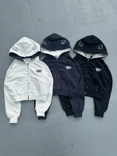 90 Logo Dot Zip Hoodie – YZ