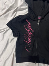 Ninety Girl Short Sleeve Zip Hoodie 