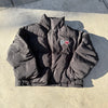 Heart patch down jacket