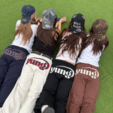 Assorted patterns yung logo buggy sweat pants