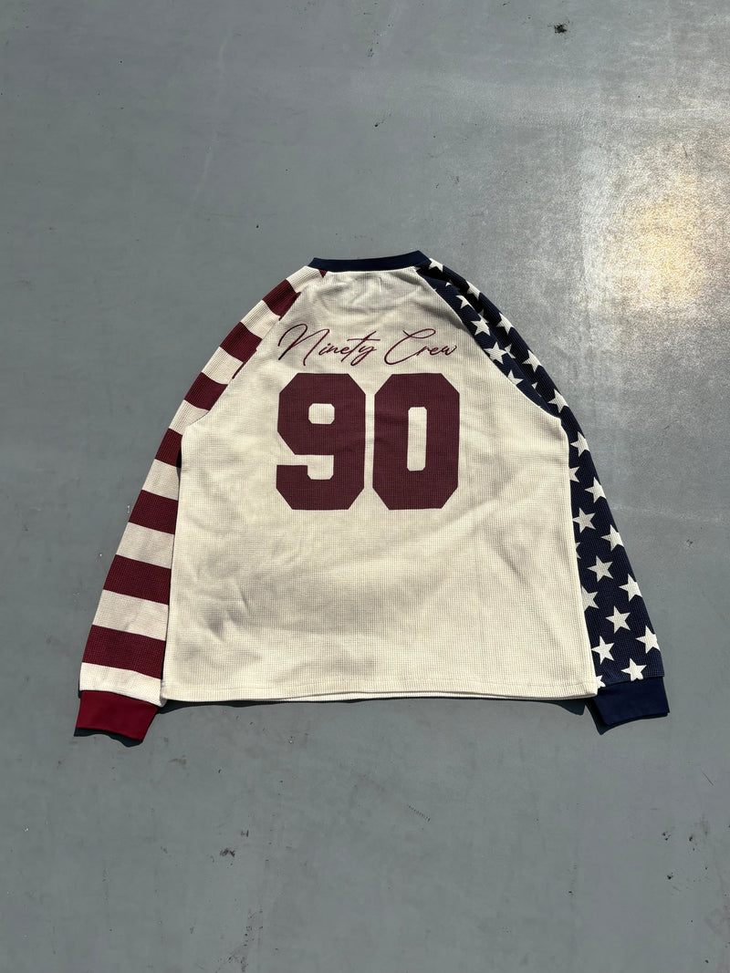 トップス 9090 American Numbering Thermal L/S Tee 9090 American Numbering Thermal L/S Tee