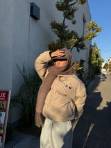 Heart patch down jacket