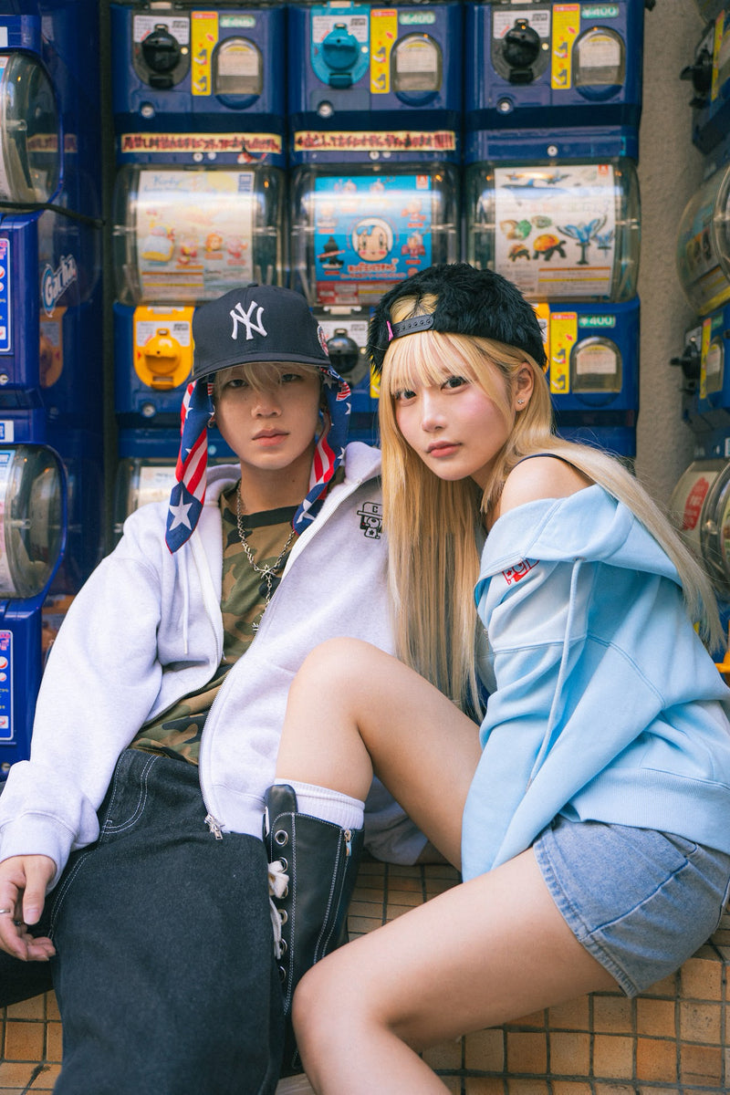 Boxy ruler zip hoodie